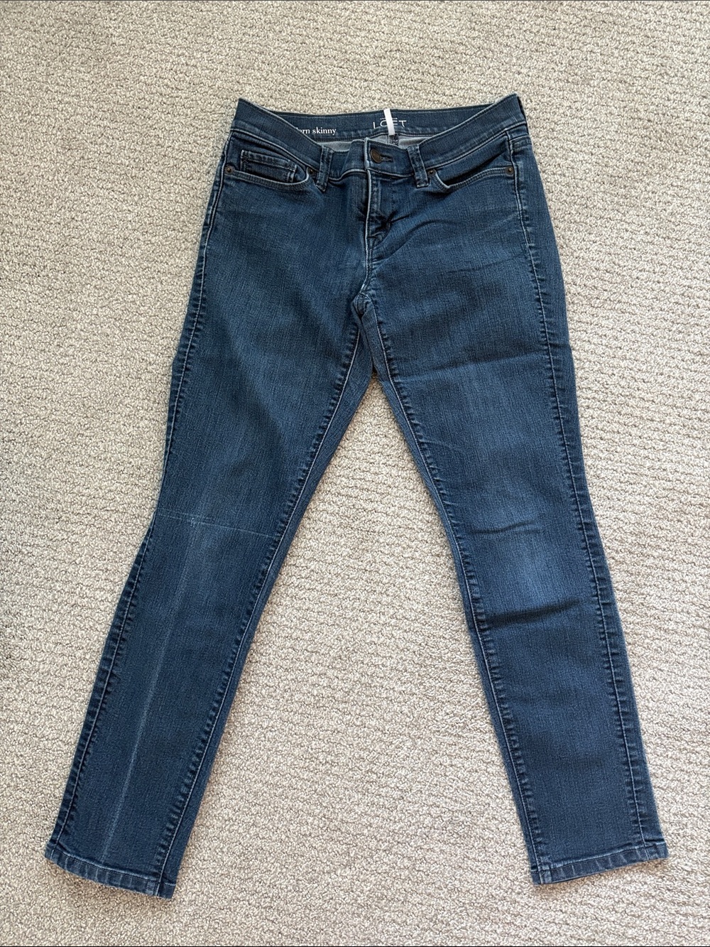 LOFT Women's Dark Indigo Skinny Jeans